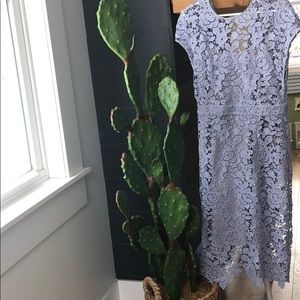 J.Crew lace dress in light wisteria